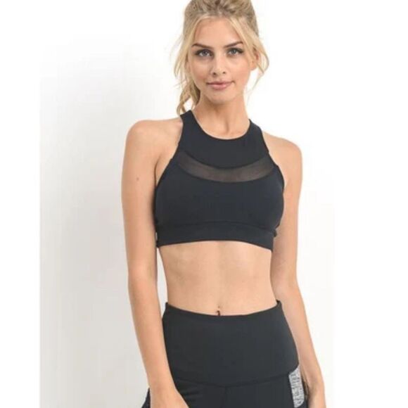 Mono B Curve Mesh Extreme Racerback Sports Bra - Picture 1 of 9